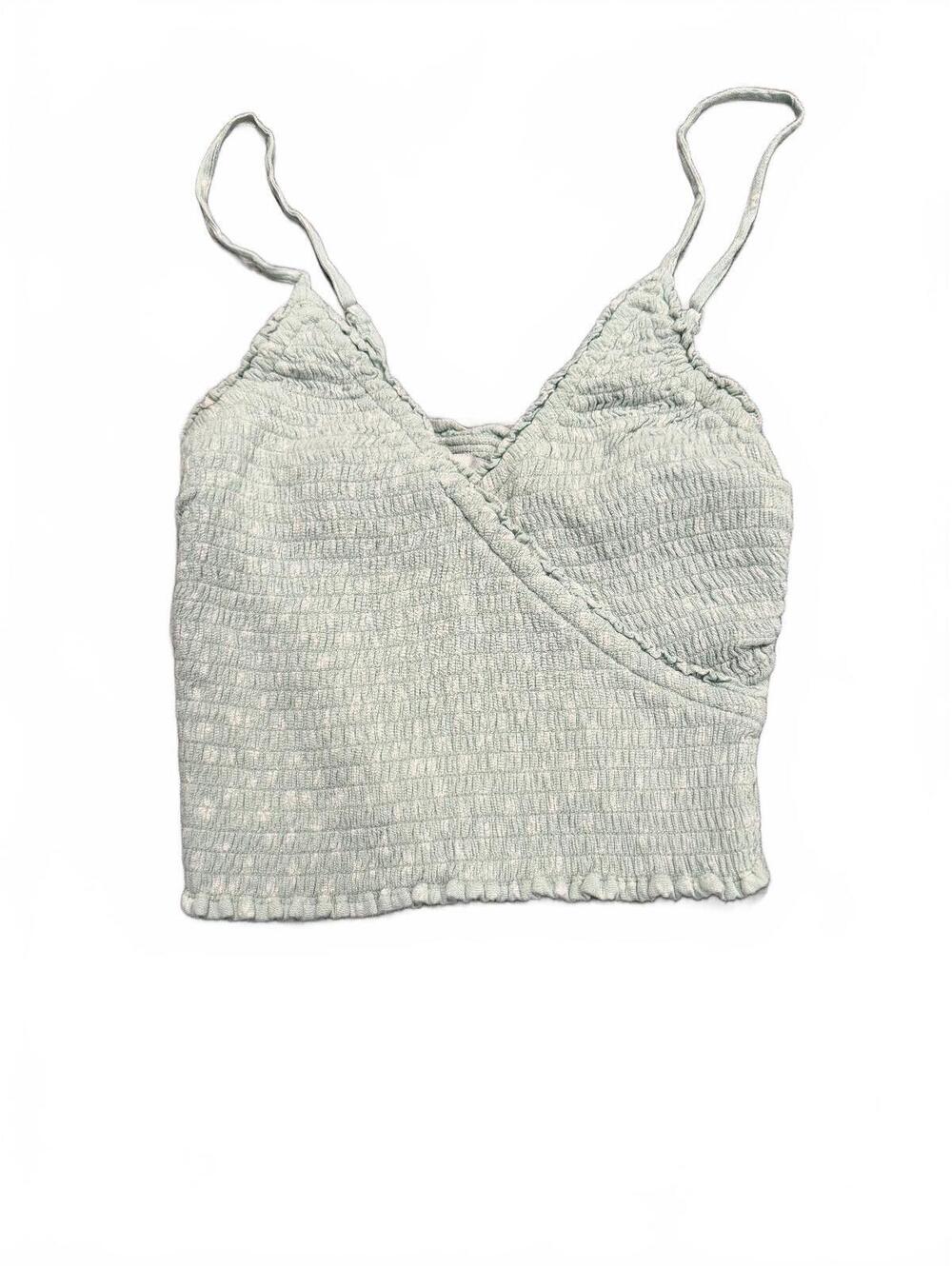 Hollister light green smocked cami